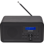 DAB+ FM радио, Denver, с часовник, аларма, черно