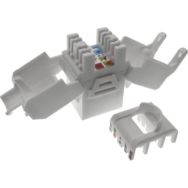 Gniazdo keystone, RJ45, beznarzędziowe, nieekranowane, kat. 6A, Q-LANTEC