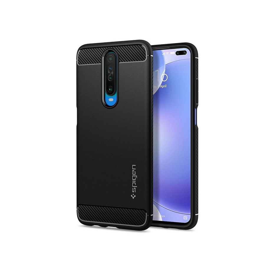 Xiaomi Poco X2/Redmi K30 ütésálló hátlap - Spigen Rugged Armor - fekete (SP0048)