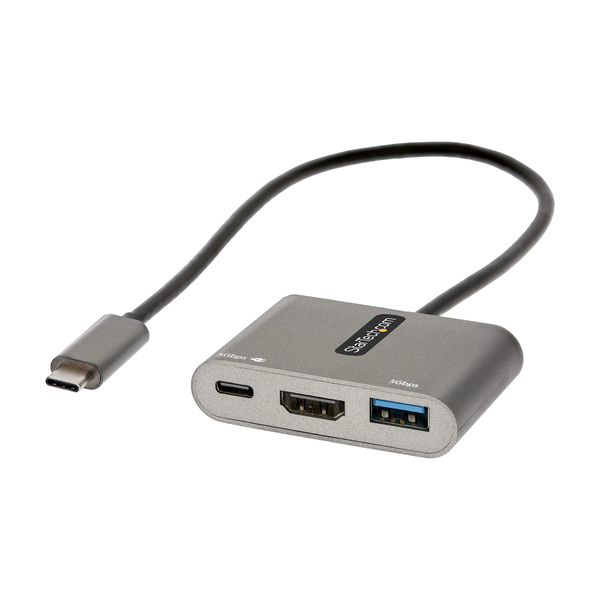 StarTech.com CDP2HDUACP2 докинг станция Жичен USB 3.2 Gen 1 (3.1 Gen 1) Type-C Сив