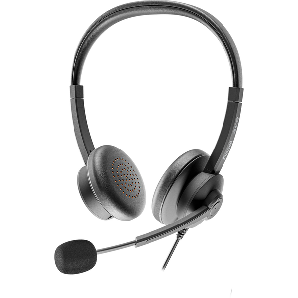 Axtel Ace UC Stereo USB-C/USB-A черни слушалки с микрофон