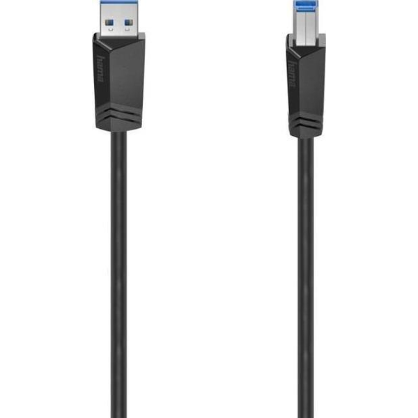 Hama 00200625 cavo USB USB 3.2 Gen 1 (3.1 Gen 1) 1,5 m USB A USB B Nero