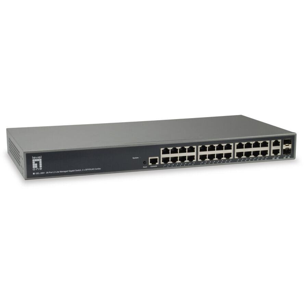 LevelOne GEL-2681 netværksswitch Administreret L3 Gigabit Ethernet (10/100/1000) Sort