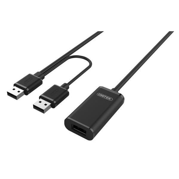 Unitek Y-277 USB 2.0 Aktív Hosszabbító Kábel 5m Fekete