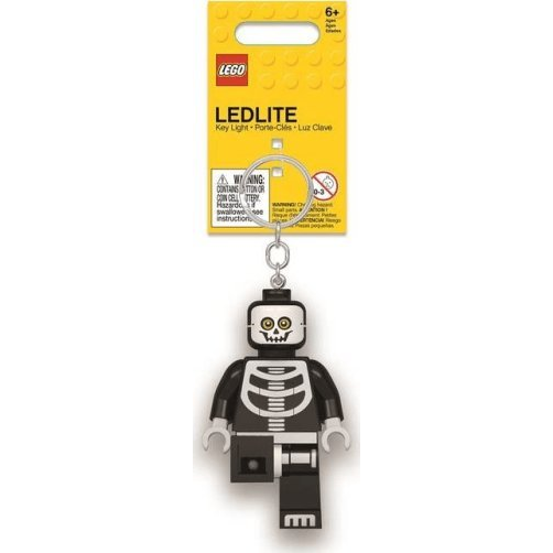 Lego Kulcstartó, LED világítással,  "Skeleton Guy" (LLGLKE137H)