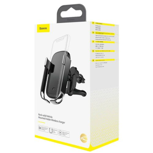Зарядно устройство за кола Wireless Baseus, Rock Smart, 10W, Черен WXHW01-01