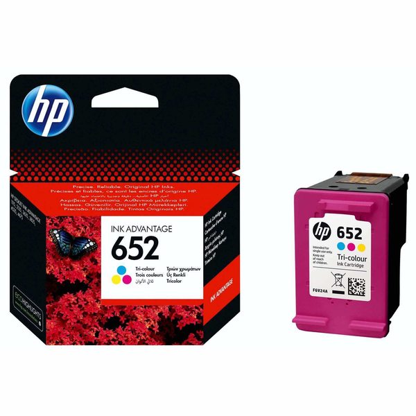 Cartuș de cerneală original HP 652 tricolor (200 de pagini)
