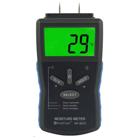 HOLDPEAK 883C Univerzális, digitális nedvességmérő (114824) (114824)