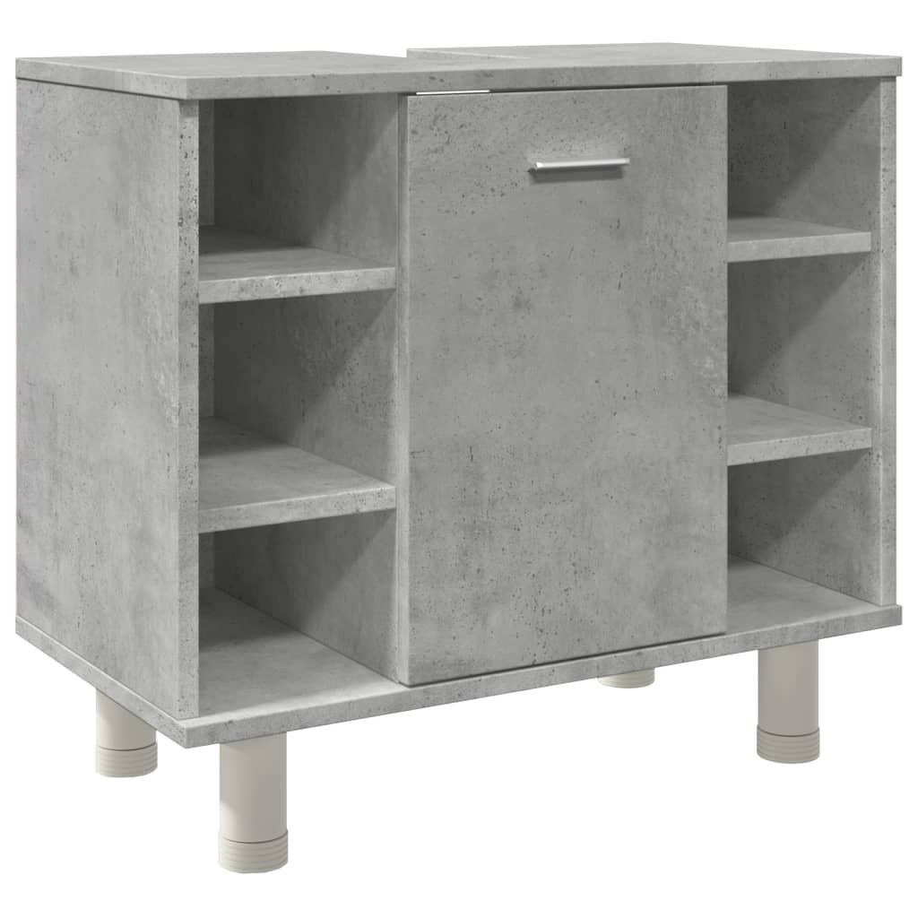 betonszürke szerelt fa fürdőszobaszekrény 60 x 32 x 53,5 cm (856143)