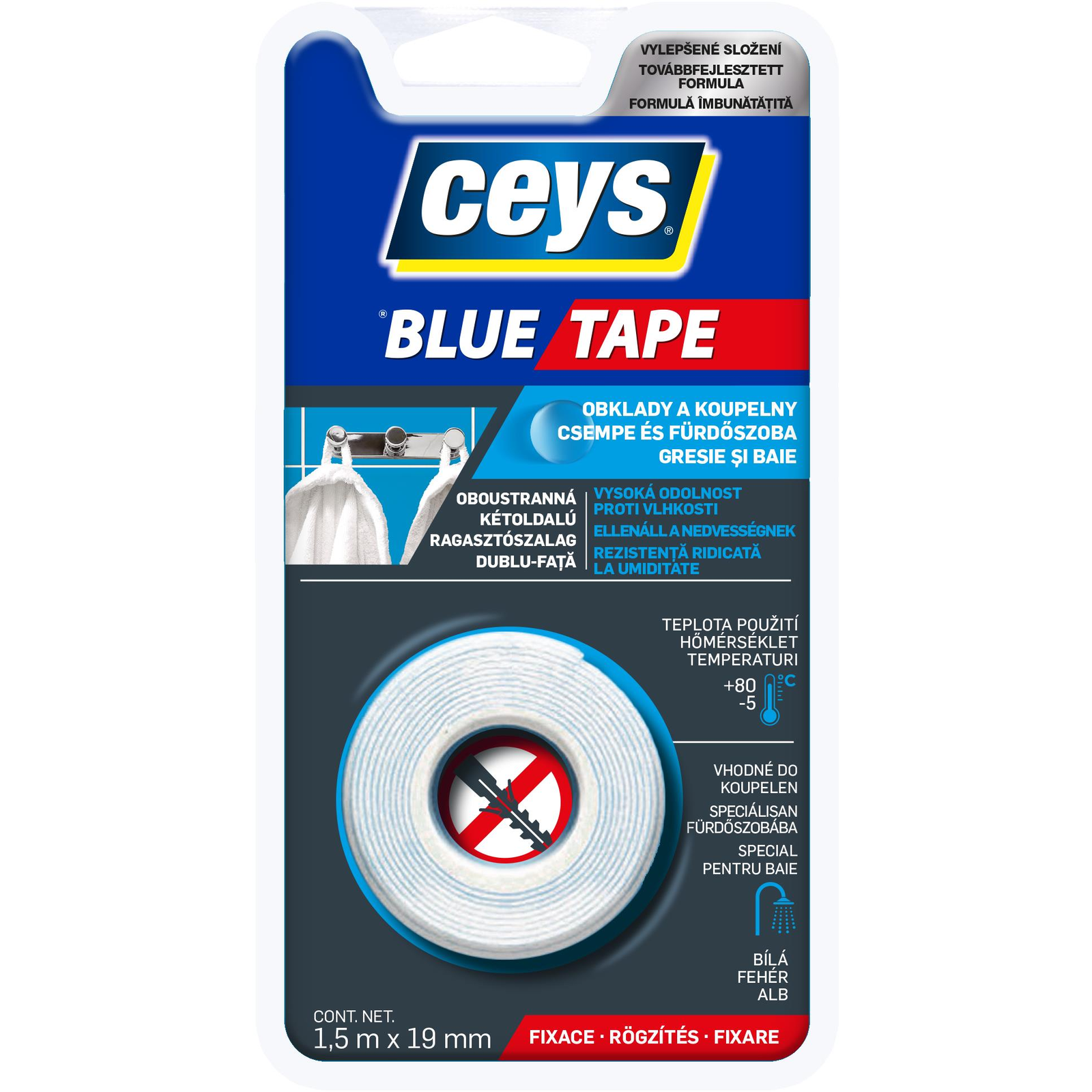 CEYS kék szalag 1,5 m × 19 mm (8411519776409)