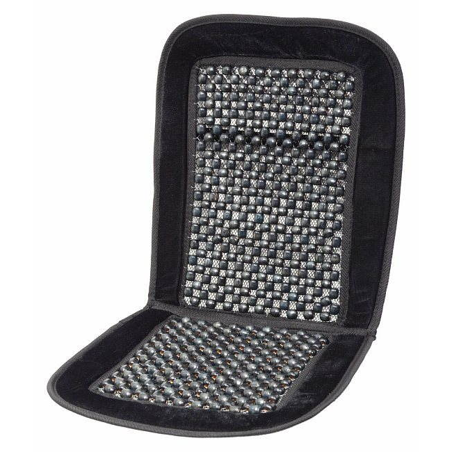 COMPASS Golyós üléshuzat szegéllyel fekete 93x40cm (04108)