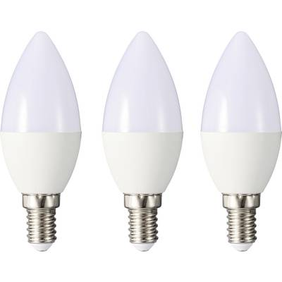 Sygonix SY-6649658 LED EEK F (A - G) E14 4.9 W = 40 W Melegfehér (Ø x Ma) 37 mm x 96 mm 3 db (SY-6649658)