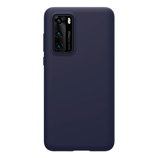 NILLKIN FLEX PURE szilikon telefonvédő (ultravékony, környezetbarát, mikrofiber plüss belső, matt) SÖTÉTKÉK [Huawei P40]