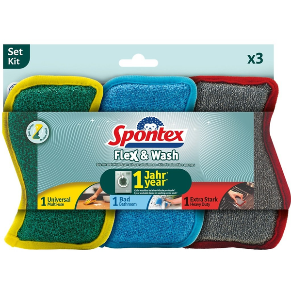 Spontex Spülschwamm FLEX & WASH KIT x3 3er