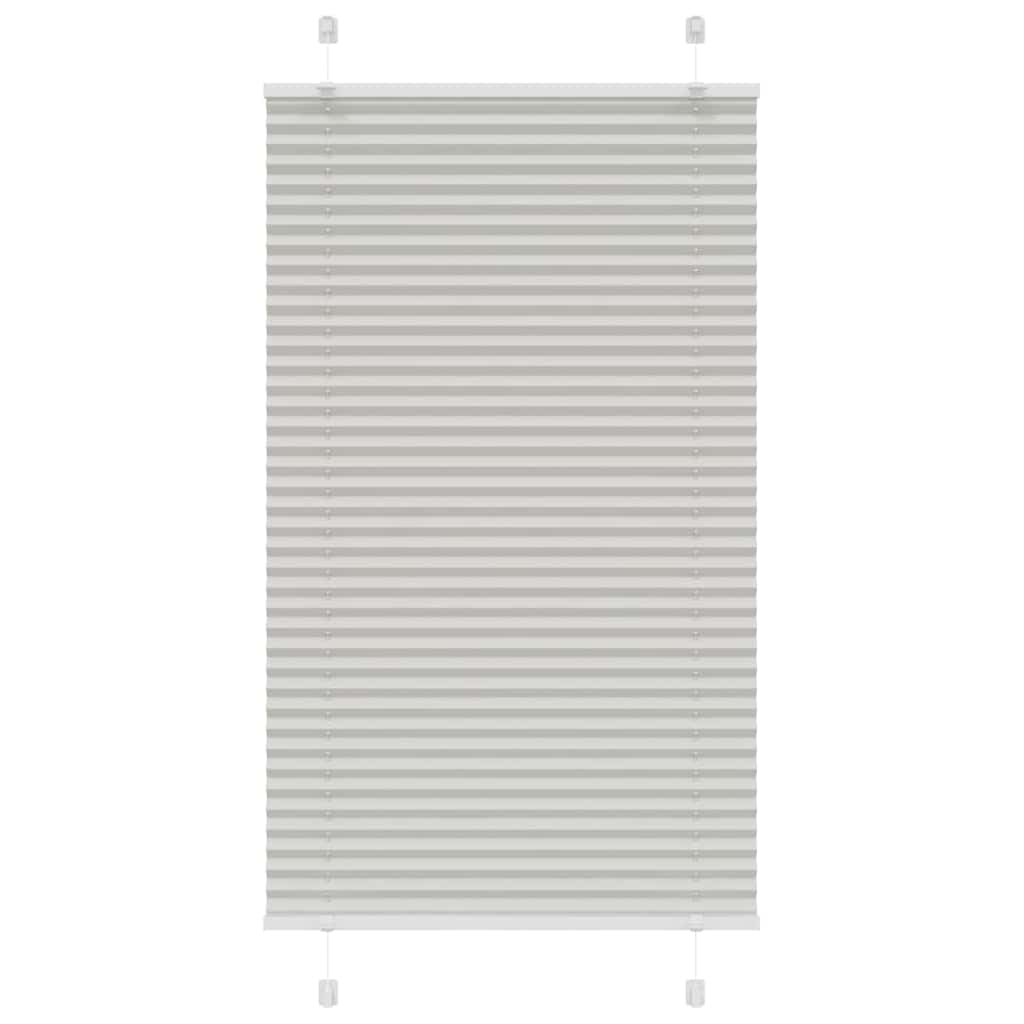 pliszírozott redőny világosszürke 75x150 cm szövetszélesség (4015342)