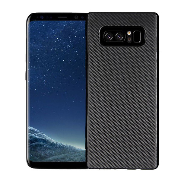 Szilikon telefonvédő (karbon minta) FEKETE [Samsung Galaxy S10 (SM-G973)] (5996457855087)