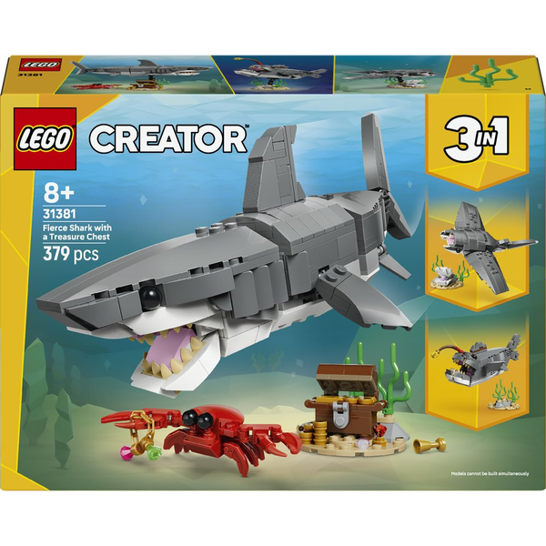 LEGO Creator Groźny rekin i skrzynia ze skarbem (31381)