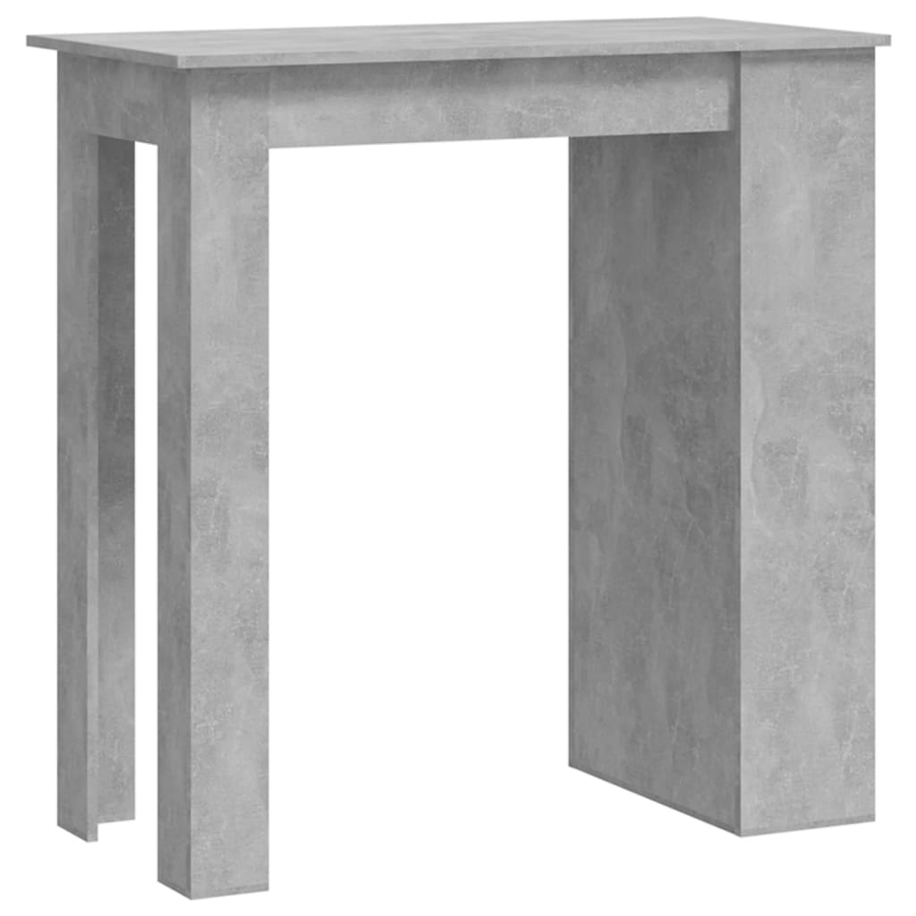 betonszürke bárasztal tárolópolccal 102 x 50 x 103,5 cm (809471)
