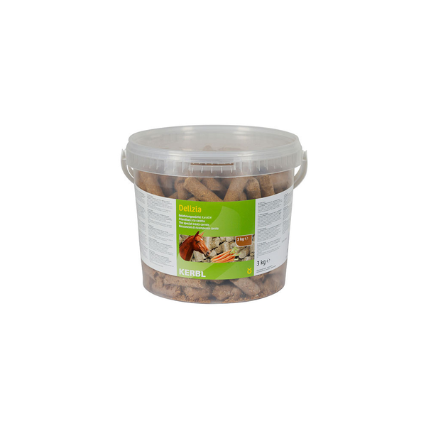 KERBL Delizia Classics jutalomfalat lovaknak (3kg) - Sárgarépa ízű