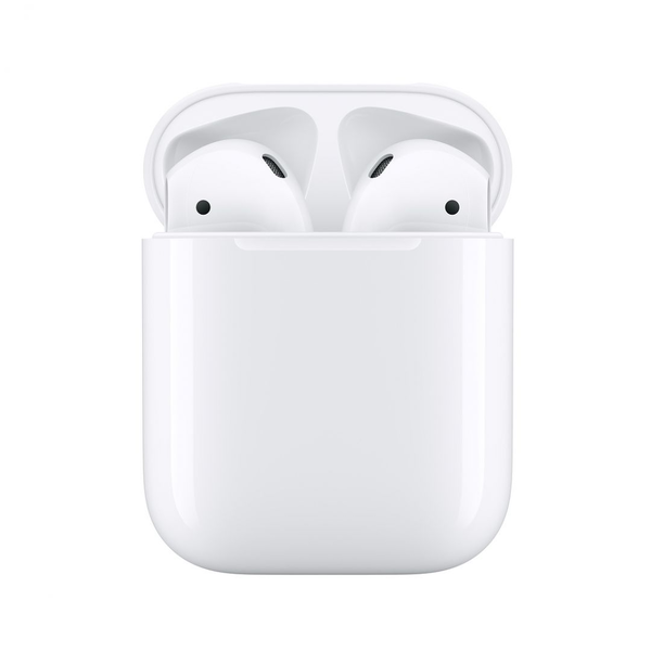 Слушалки Apple AirPods 2, Кутия с безжично зареждане, White