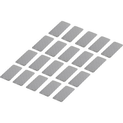 TOOLCRAFT RTS25/50-SV 1563940 Ragasztócsík RTS Ezüst (H x Sz) 50 mm x 25 mm 20 db (1563940)