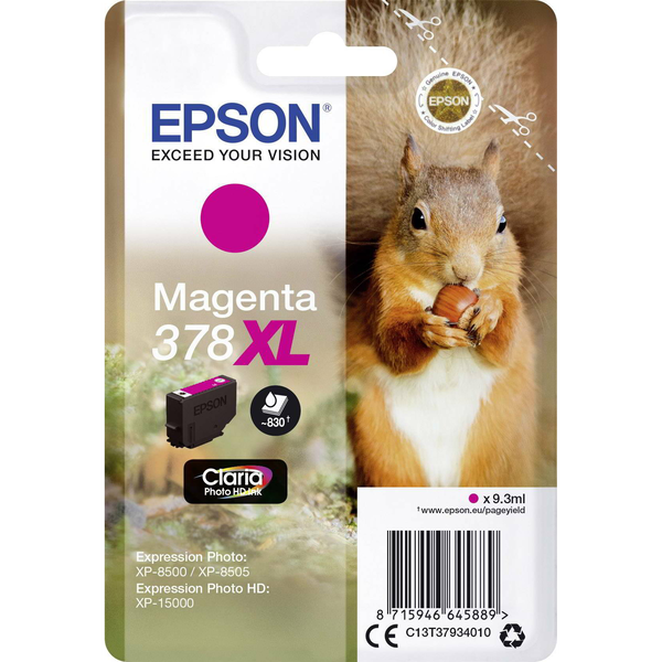 Epson Squirrel C13T37934010 blækpatron 1 stk Original Højt (XL) udbytte Magenta