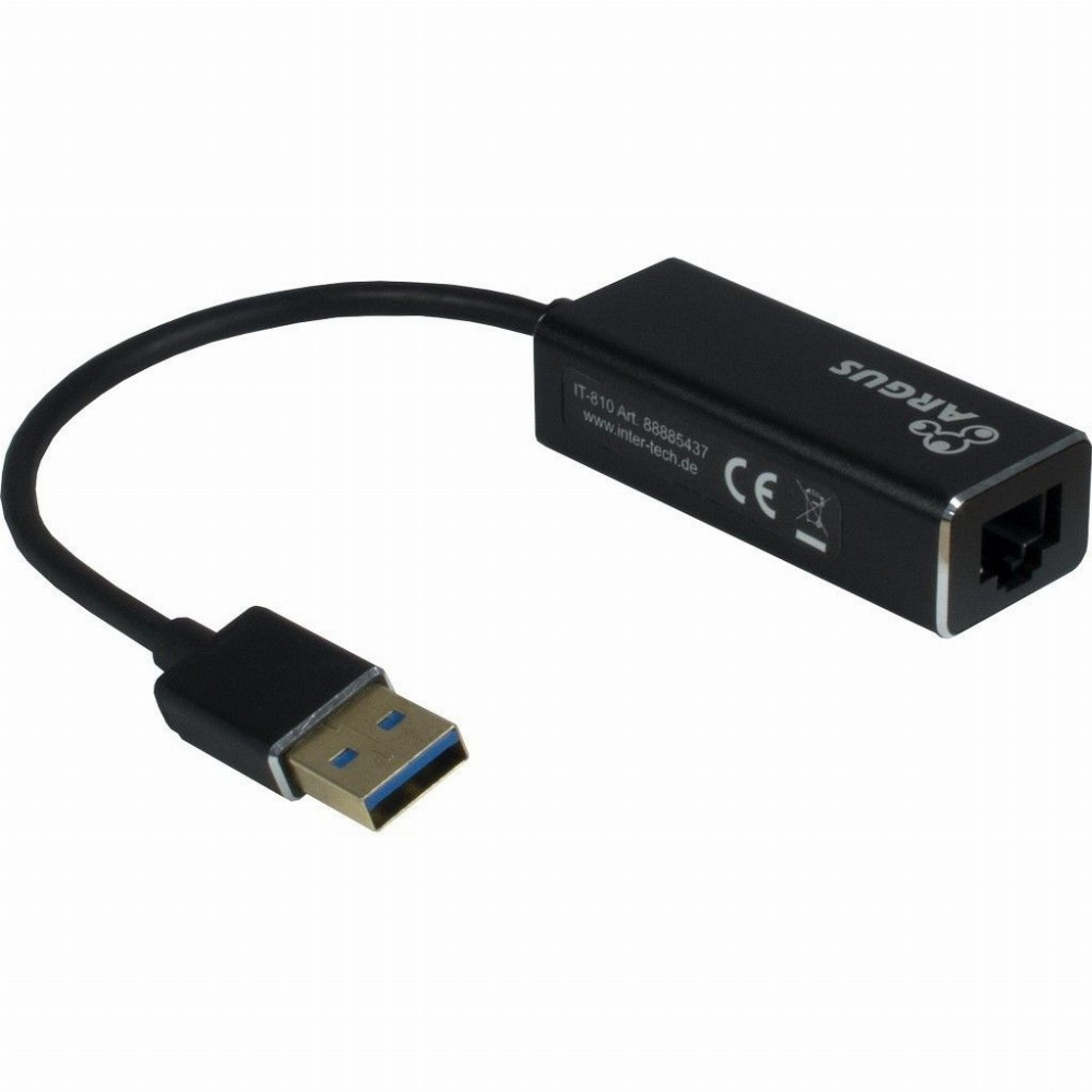 Inter-Tech Argus IT-810 USB Gigabit Ethernet Adapter Black (88885437)