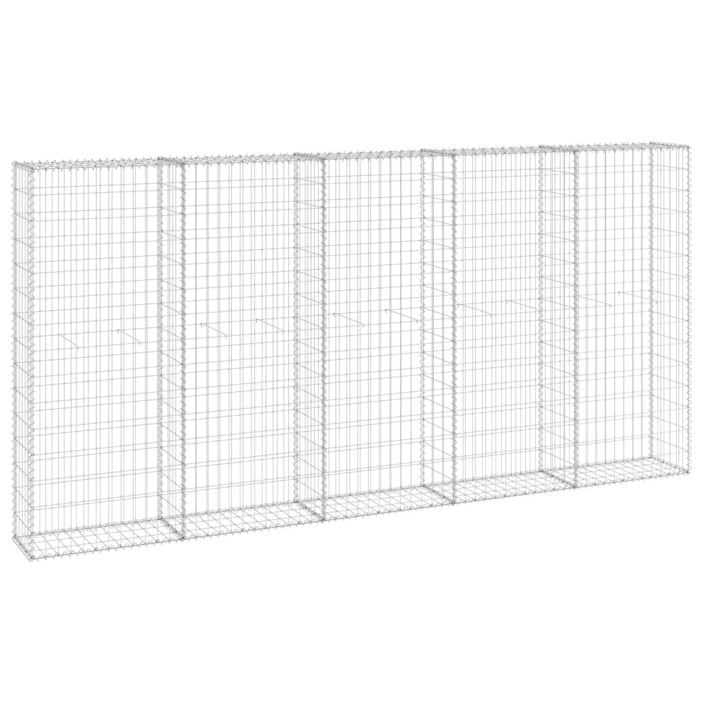 horganyzott acél gabion fal fedéllel 300 x 30 x 150 cm (147822)