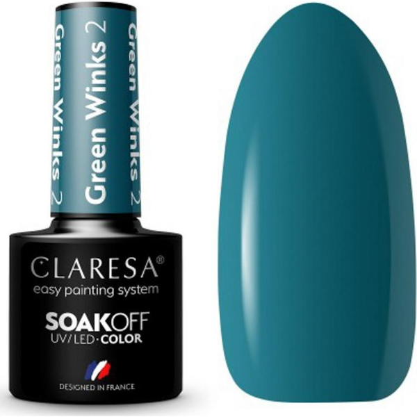  Claresa CLARESA lakier hybrydowy GREEN WINKS 2 -5g