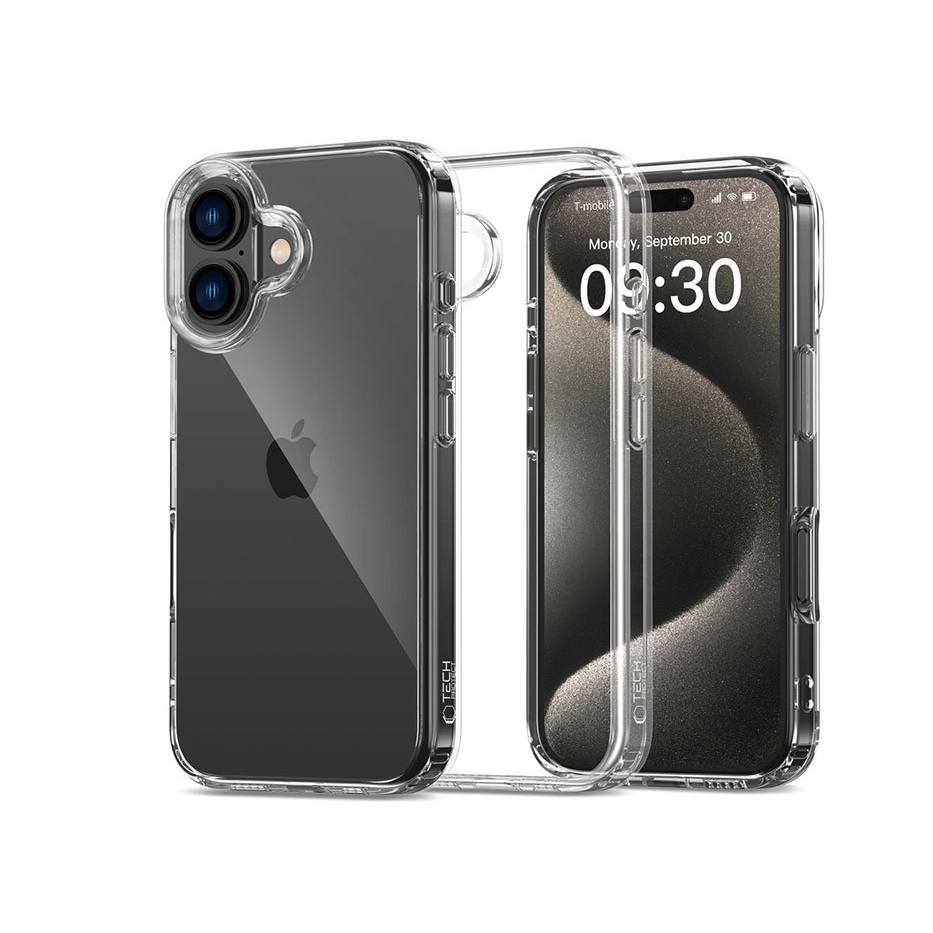 Tech-Protect FlexAir Hybrid szilikon tok - Apple iPhone 16 - átlátszó (TP311620)