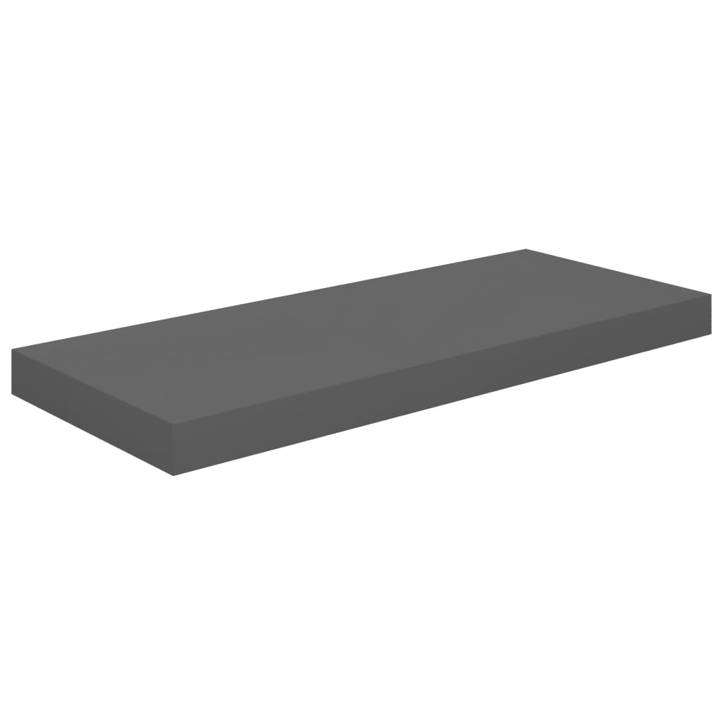 magasfényű szürke MDF fali polc 60 x 23,5 x 3,8 cm (323790)