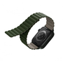 Uniq Revix mágneses szilikon szíj Apple Watch 42/44/45mm, zöld/taupe (UNIQ-45MM-REVGRNTPE)