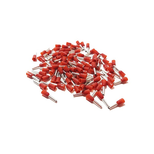 Tracon E113 1.5 mm2 100 db Szigetelt piros érvéghüvely (E113)