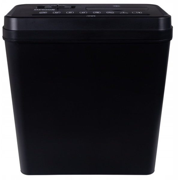 OfficeProducts tocător de documente, tăiere în fâșii, 10 coli, coș de gunoi de 14 litri, negru