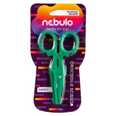 Nebulo biztonsági műanyag olló krokodil formájú (O-OV-12-KR) (O-OV-12-KR)