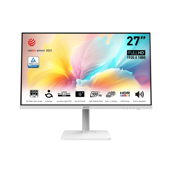 MSI Modern MD2712PW компютърен монитор 68,6 см (27") 1920 x 1080 пиксела Full HD LCD Бяла