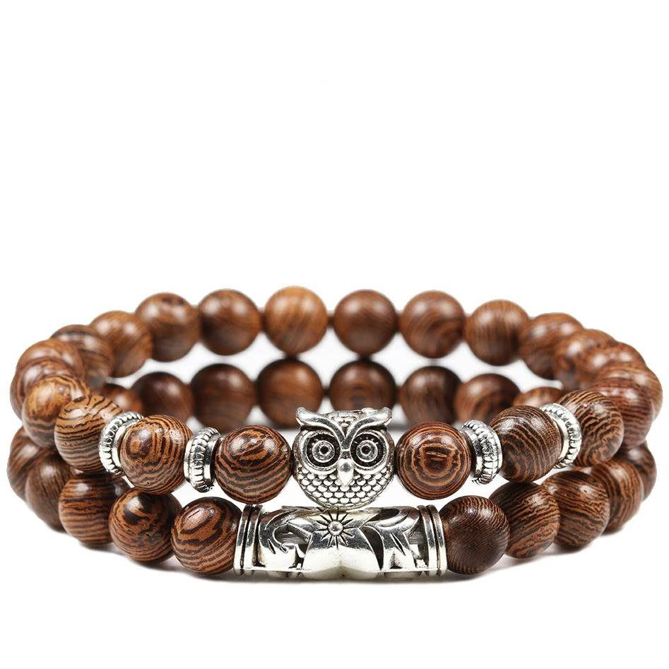 Predator Q1 férfi karkötő - bagoly 19cm - XHB 32 - 2 db (8596544006995)