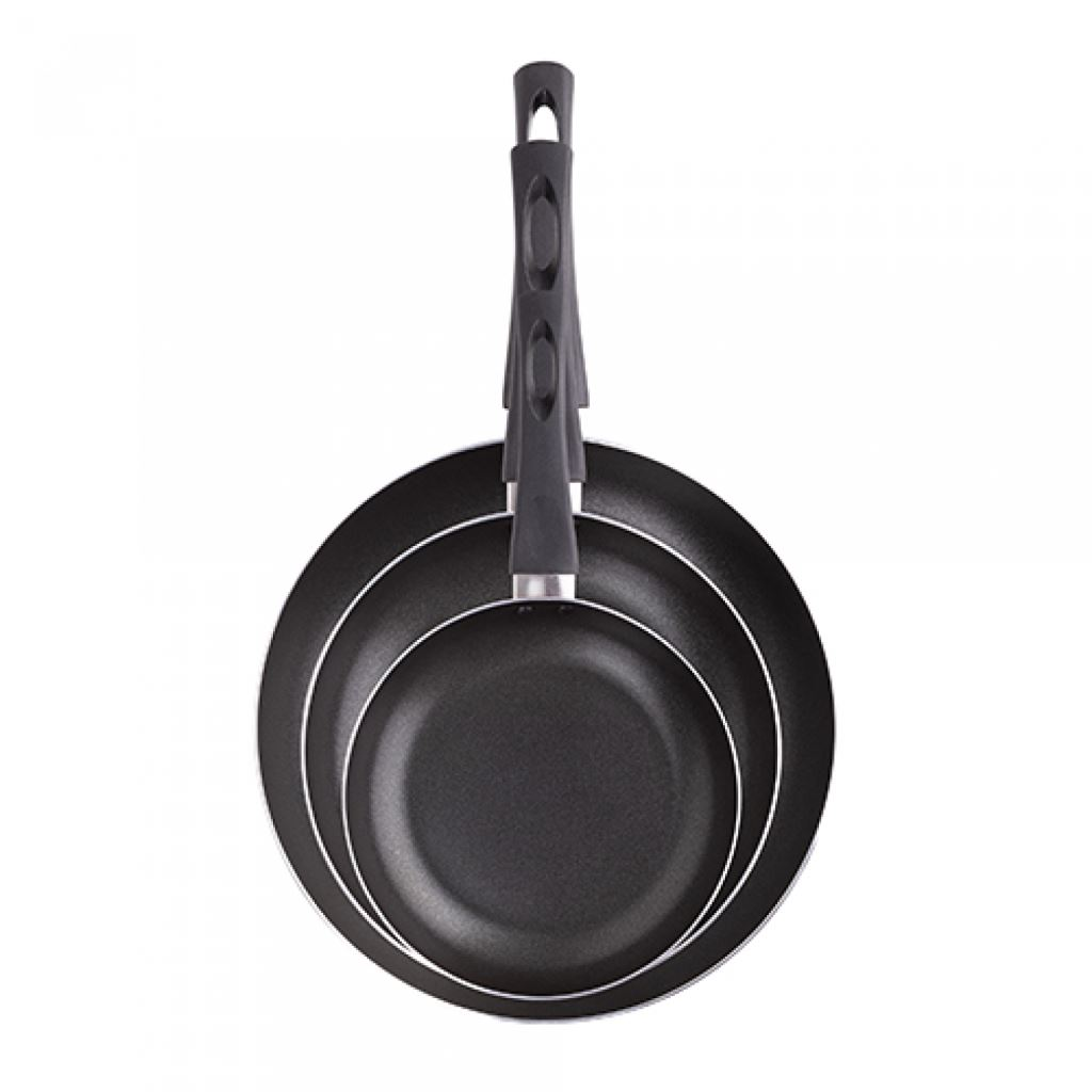 Bergner BGEU-5553 Reeco 3 részes alumínium serpenyő szett, (20+24+28cm) (BGEU-5553)
