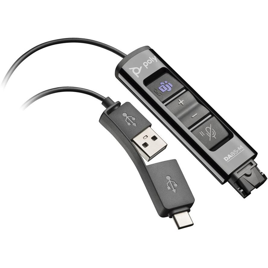HP Poly DA85-M USB to QD Black Adapter TAA (786C8AA)