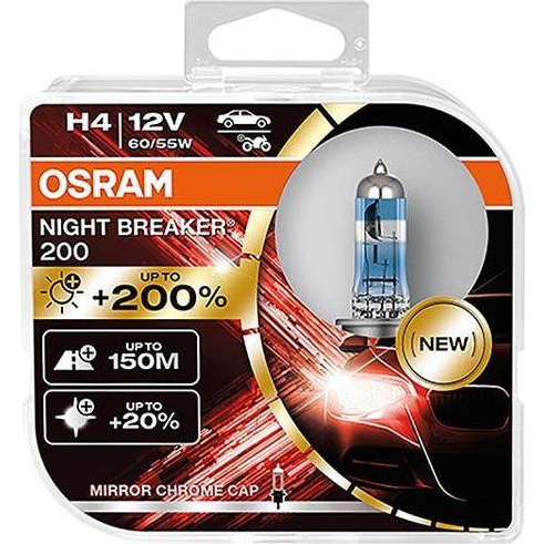 Osram Night Breaker 200 (H4) Halogén izzó - Fehér fényű (2db)