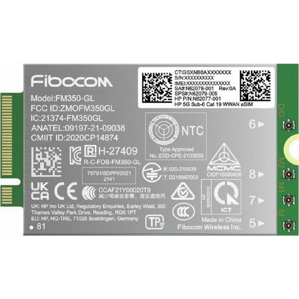 HP 5G Sub-6 Cat 19 WWAN csatlakozókártya/illesztő