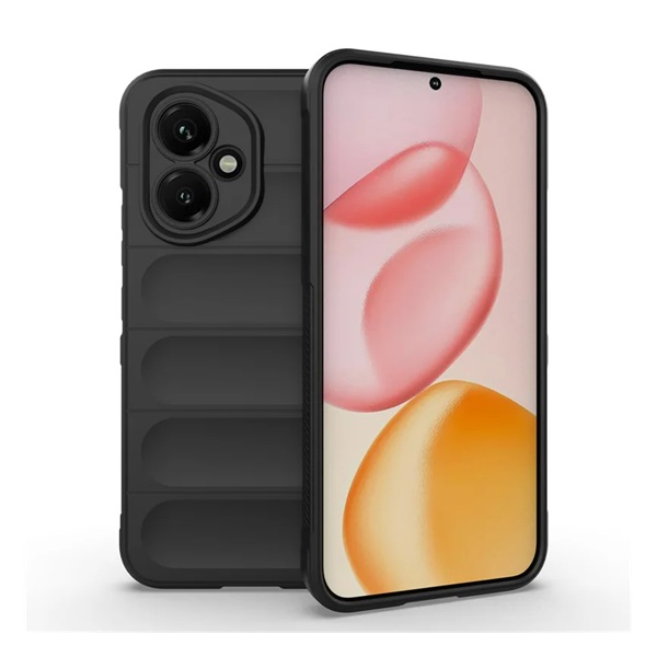 Szilikon telefonvédő (ütésállóság, kameravédő, 3D) FEKETE Honor 400 "Gigapack csomagolás" (GP-171932)
