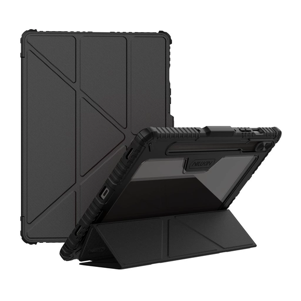 Nillkin Bumper PRO védőállványos, többszögű tok Samsung Galaxy Tab S9/S10 FE készülékhez fekete