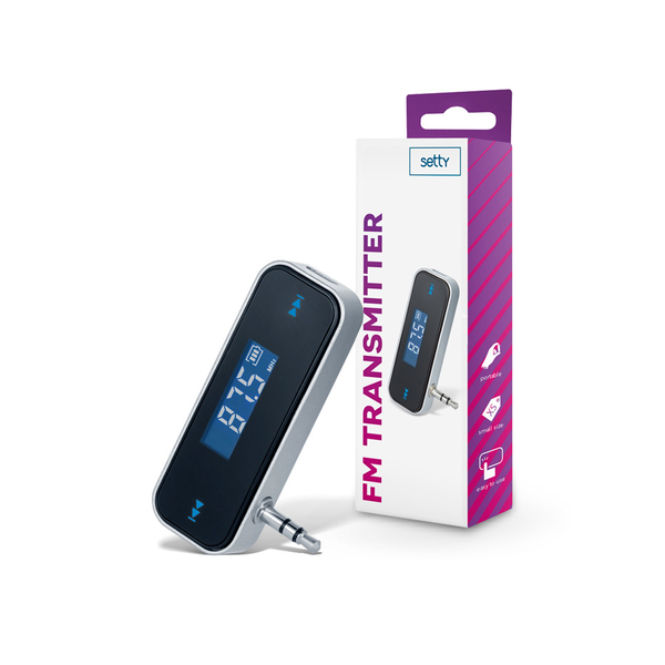 Setty Bluetooth FM-transmitter/autós kihangosító AUX csatlakozóval - Setty      TFM-01 - fekete/ezüst