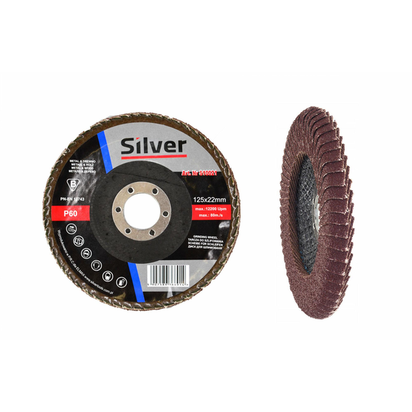 Listový kotouč na tříselné svary Silvertools S10022 125x22,2 mm P80