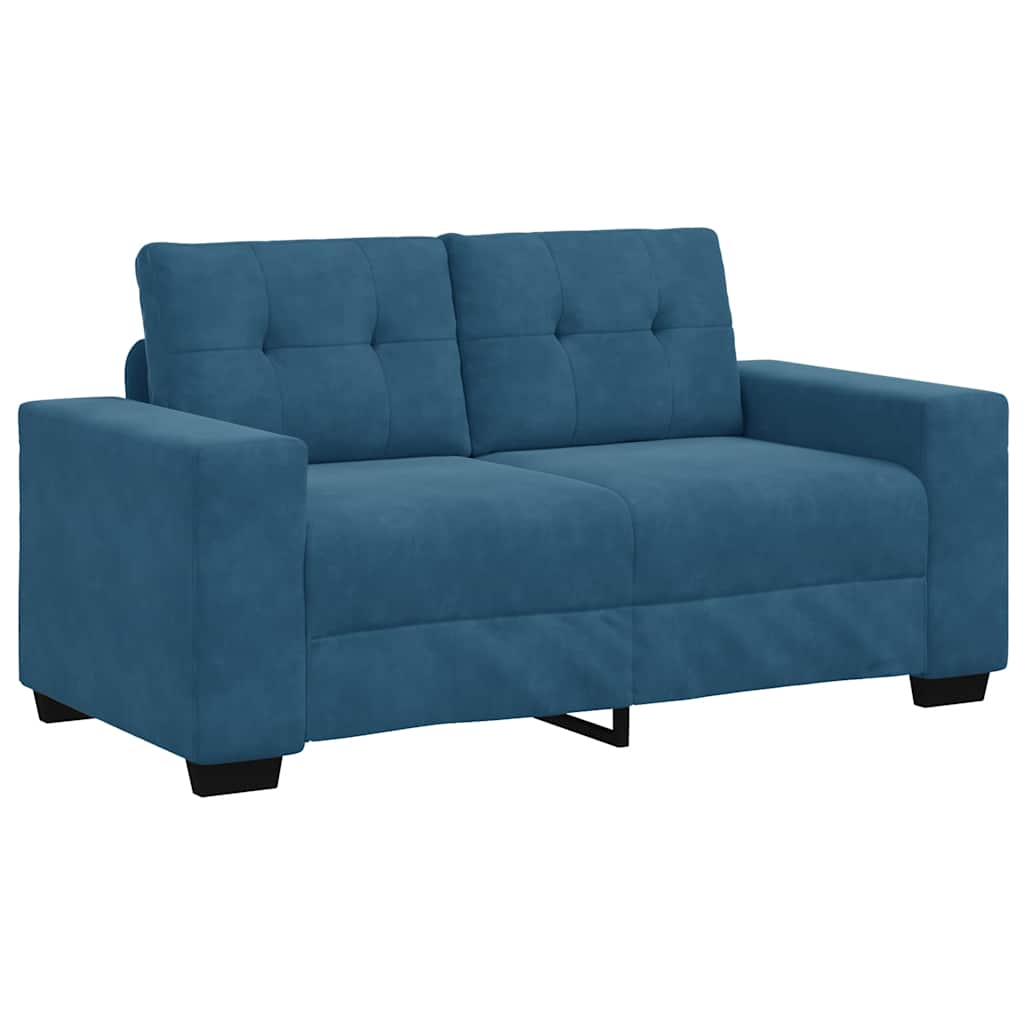 kék bársony loveseat kanapé 120 cm (4105119)