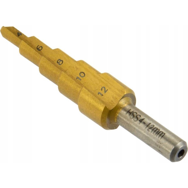 Wiertło Geko Wiertło stożkowe HSS TiN 4-12mm (20/25/200)