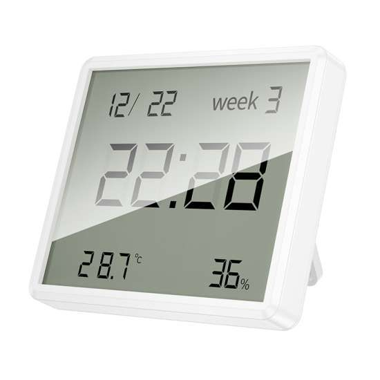 Stolové hodiny HOCO, biele, 7,7 cm