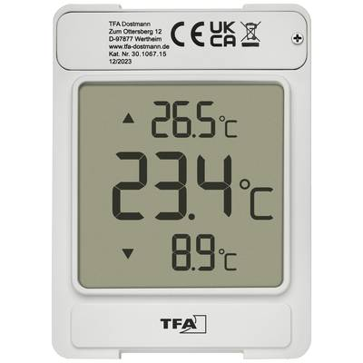 TFA Dostmann Digitales Fensterthermometer WINDOO Ablakhőmérő Szürke (30.1067.15) (30.1067.15)