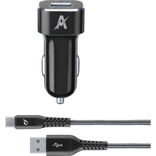Cellularline TETRCBRSMKIT15WTYC oplader til mobil enhed Universel Sort Cigartænder Automatisk